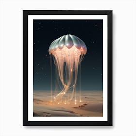 Cosmic jellyfish in the desert 1 Art Print