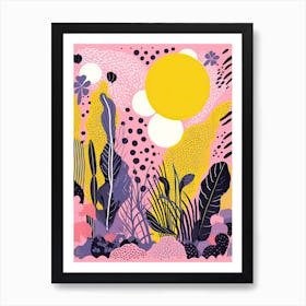 Abstract Landscape Risograph Style 43 Art Print