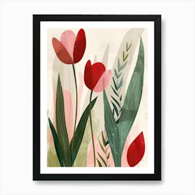 Red Tulips 9 Art Print