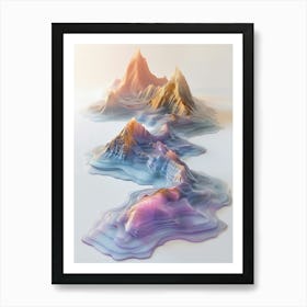 Abstract Mountain Landscape Art Print