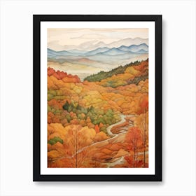 Autumn National Park Painting Smoky Mountains National Park Tennessee Usa 1 Art Print
