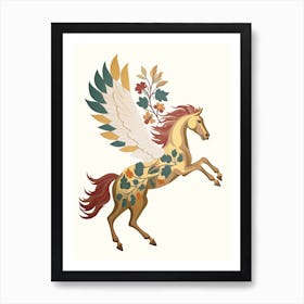 Floral Pegasus 3 Art Print