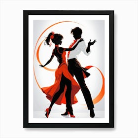 Couple Dancing Tango 1 Art Print