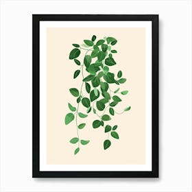 Wandering Jew Plant Minimalist Illustration 7 Art Print