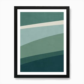 Abstract Wavy Lines - V01 Art Print