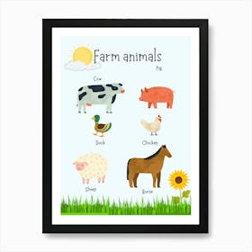 Farm Animals Art Print