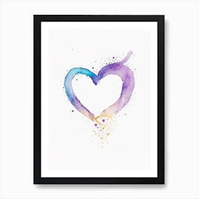 Infinity Heart 1 Symbol Minimal Watercolour Art Print