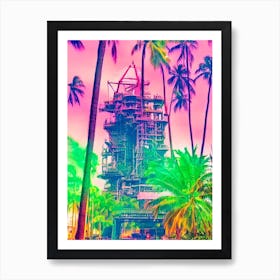 Pearl Harbor United States Retro Risograph Print 2 harbour Art Print