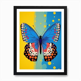 Pop Art Eastern Tailed Blue Butterfly  1 Art Print