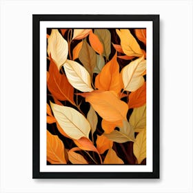 Autumn Leaves Vector Art Print