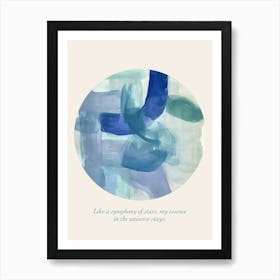 Affirmations Like A Symphony Of Stars, My Essence In The Universe Stays Art Print