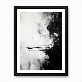 Melancholy Abstract Black And White 1 Art Print