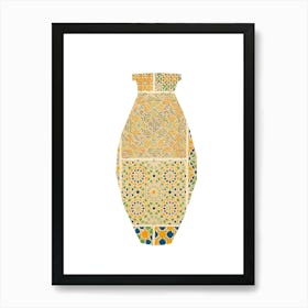 Vintage yellow vase Art Print