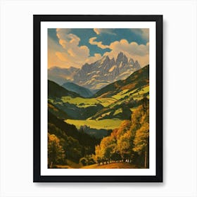 Pyrénées National Park 2 France Vintage Poster Art Print