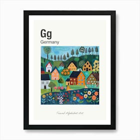 Kids Travel Alphabet  Germany 1 Art Print