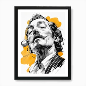 Man With Moustache Art Print