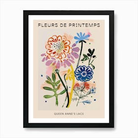 Spring Floral French Poster  Queen Annes Lace 3 Art Print