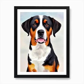 Entlebucher Mountain Dog 2 Watercolour Dog Art Print