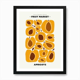 The Fruit Market Apricots Illustration Maximalist Art Print