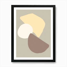 Abstract Block Beige Art Poster_2458447 Art Print