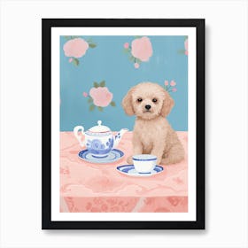 Animals Having Tea   Puppy Dog 6 Art Print