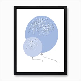 Up In The Air Blue Art Print