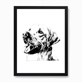 Man’s Best Friend - Labrador Sihouette Art Print