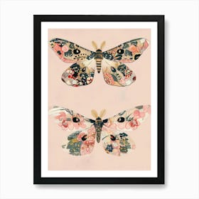 Spring Butterflies William Morris Style 1 Art Print