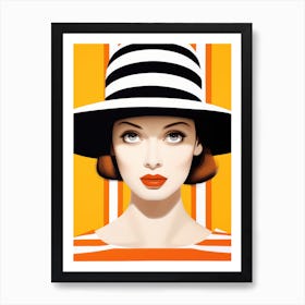 Woman In A Hat 34 Art Print