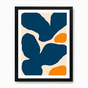 Abstract Blue And Orange Art Print