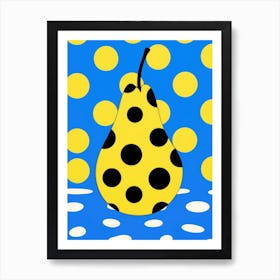 Pear and Dots Pop-art 1 Art Print