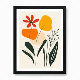 Abstract Floral Painting 17 Art Print