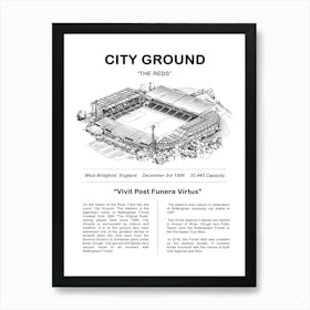 City Ground Football Stadium Art Print