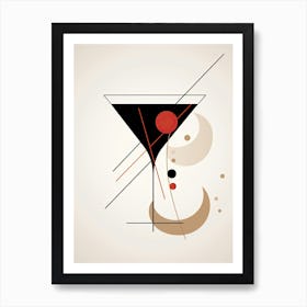 Mid Century Modern Espresso Martini Floral Infusion Cocktail 3 Art Print