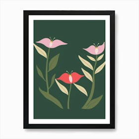 Pink Flowers 2 Art Print