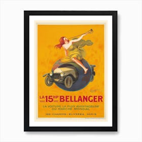 Vintage Bellanger Automobile Poster Art Print