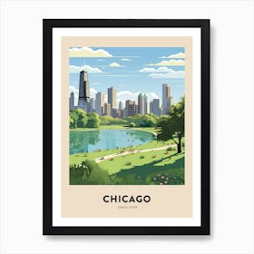 Grant Park 3 Chicago Travel Poster Art Print