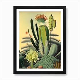 Chamaecereus Silvestrii Rousseau Inspired Garden 1 Art Print