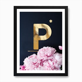 Flower Alphabet P Art Print