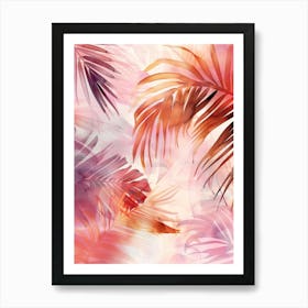 Watercolor Tropical Leaves 1 Art Print