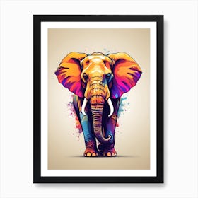 Colorful Elephant Art Print