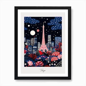 Poster Of Tokyo, Illustration In The Style Of Pop Art 3 Art Print