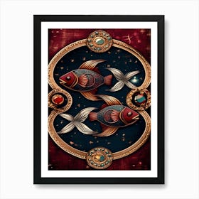 Pisces Zodiac Sign  Art Print