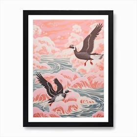 Vintage Japanese Inspired Bird Print Coot 2 Art Print