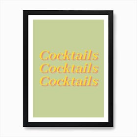 Cocktails Art Print