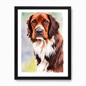 Sussex Spaniel 3 Watercolour Dog Art Print