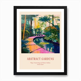 Colourful Gardens Phipps Conservatory And Botanic Gardens Usa 1 Red Poster Art Print