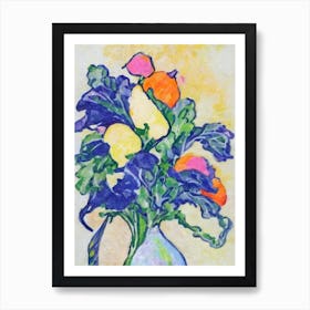 Turnip Fauvist vegetable Art Print