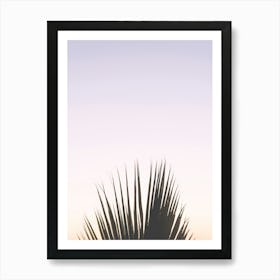 Purple And Pastel Sunset Palm Tree In Italy Art Print