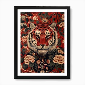 Chinese Lunar Year Of The Tiger 1 Full William Morris Style Art Print